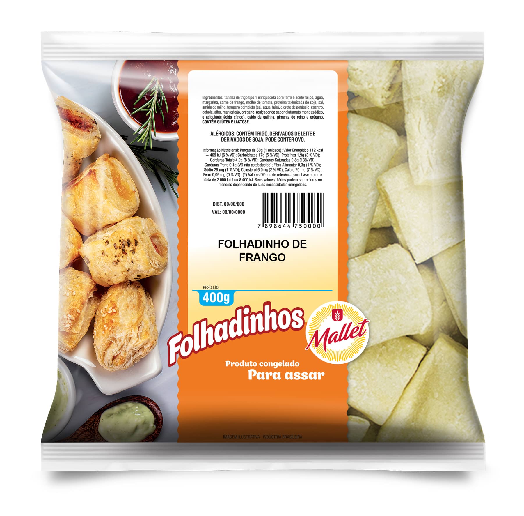 Salgados Coquetel Congelados Folhado de Frango Salgados Coquetel Congelados Folhado de Frango